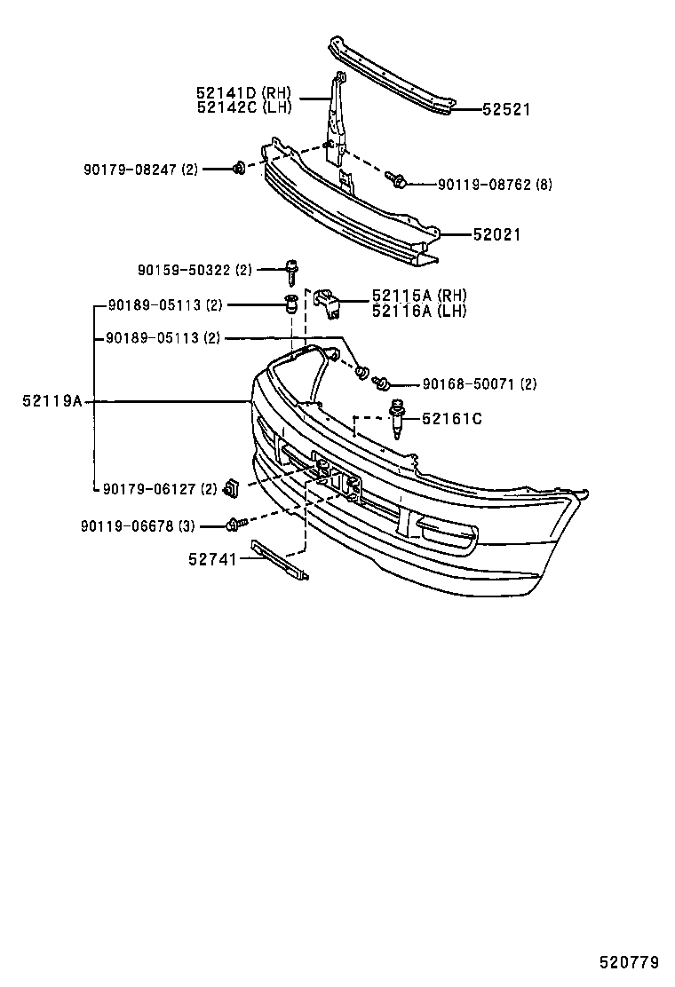 Front Bumper Bumper Stay