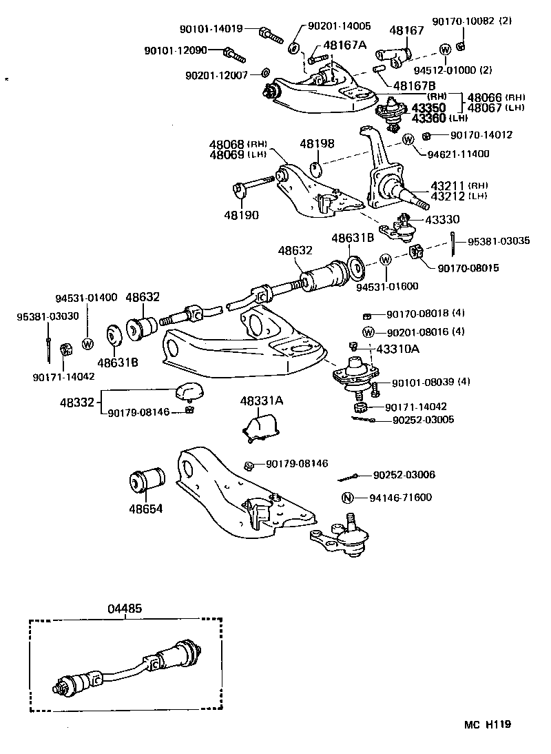 Front Axle Arm Steering Knuckle