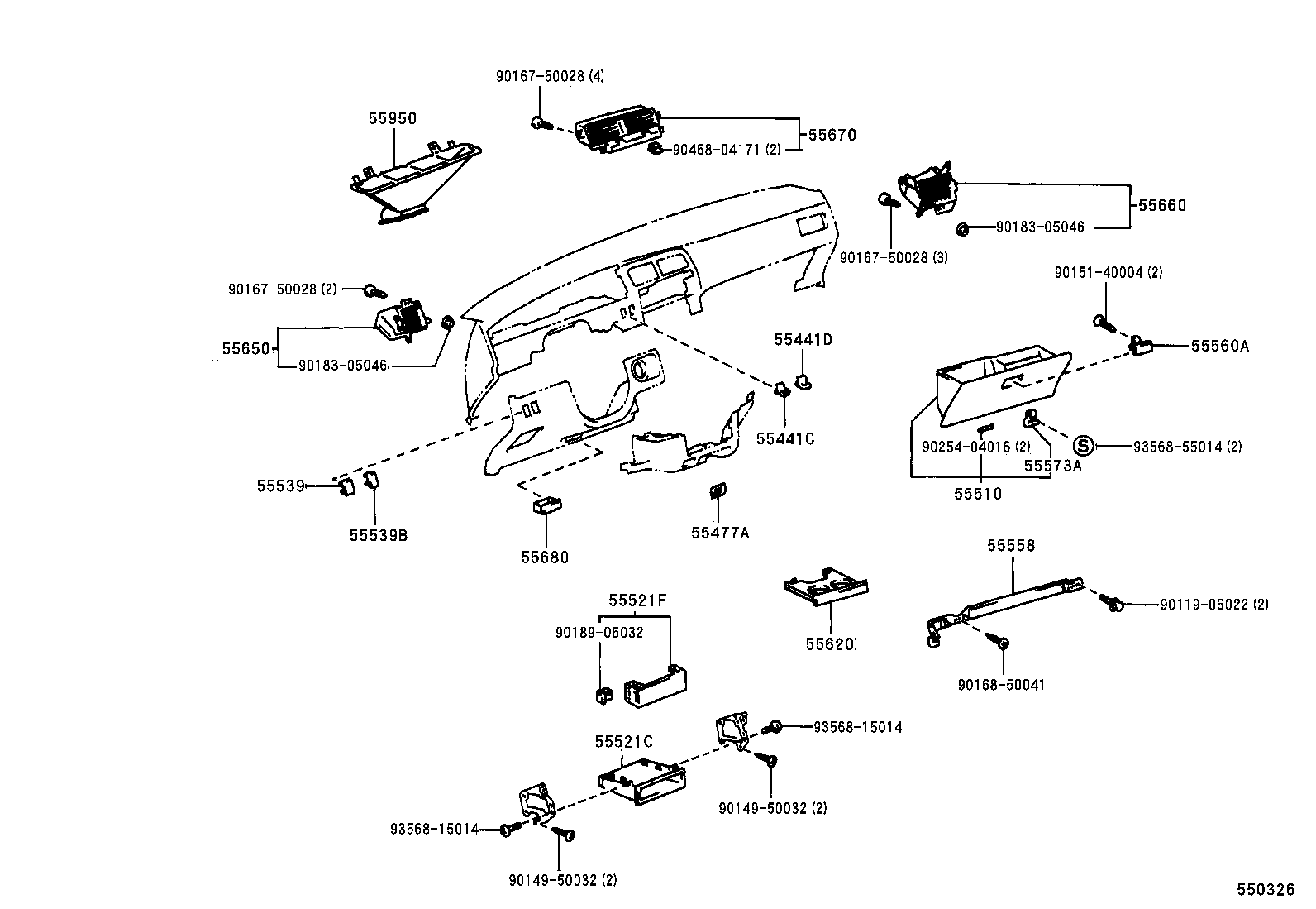 Instrument Panel Glove Compartment