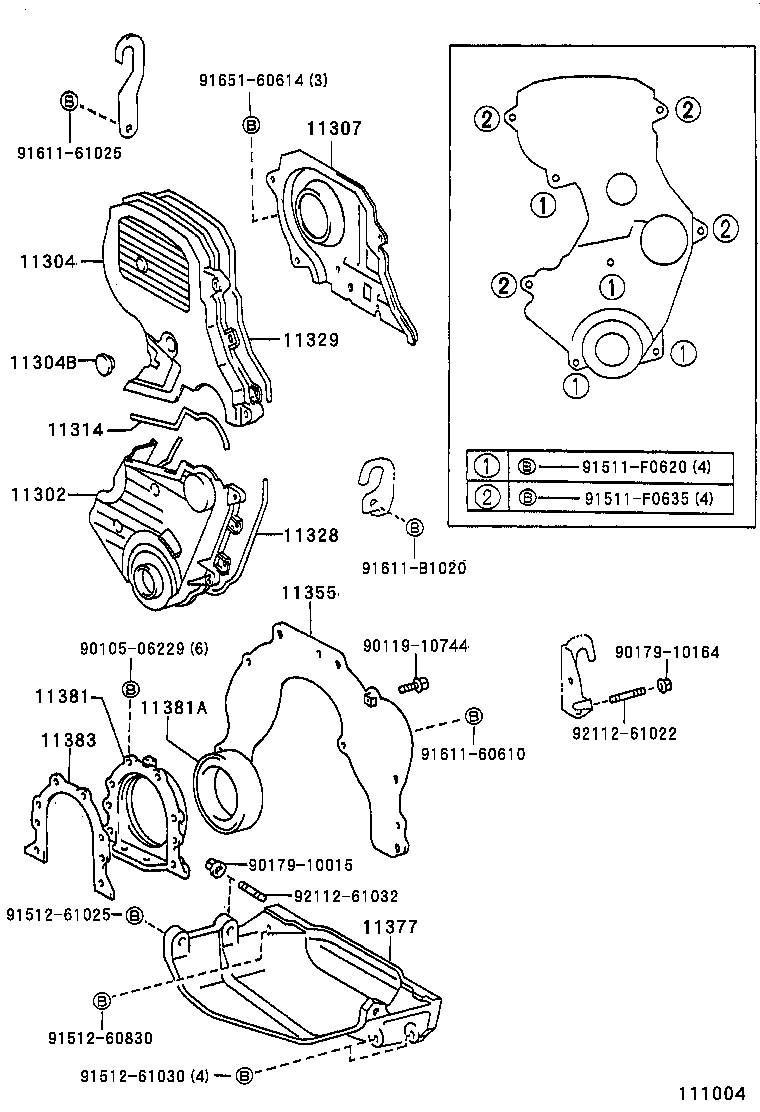 Timing Gear Cover & Rear End Plate