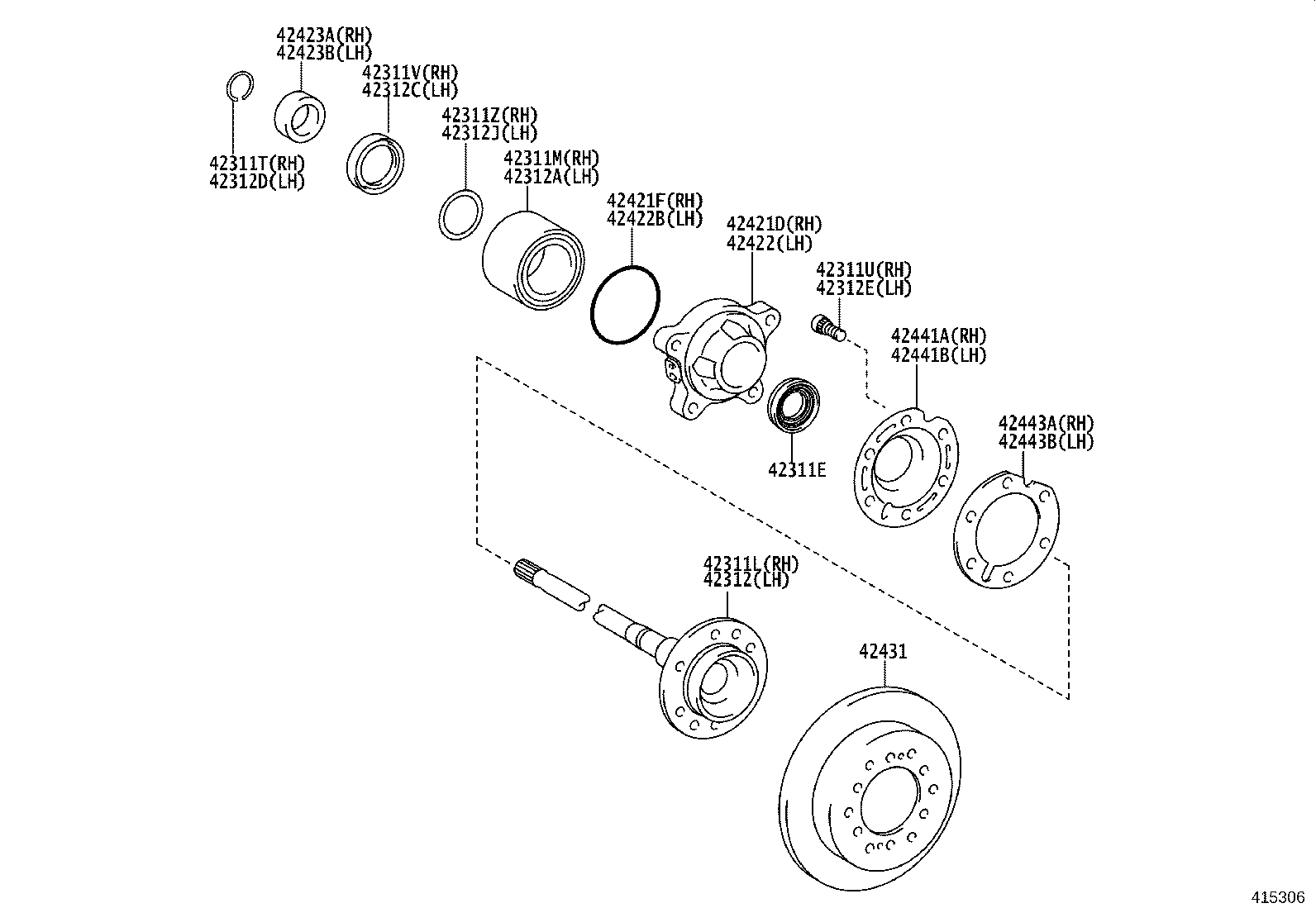 Rear Axle Shaft Hub