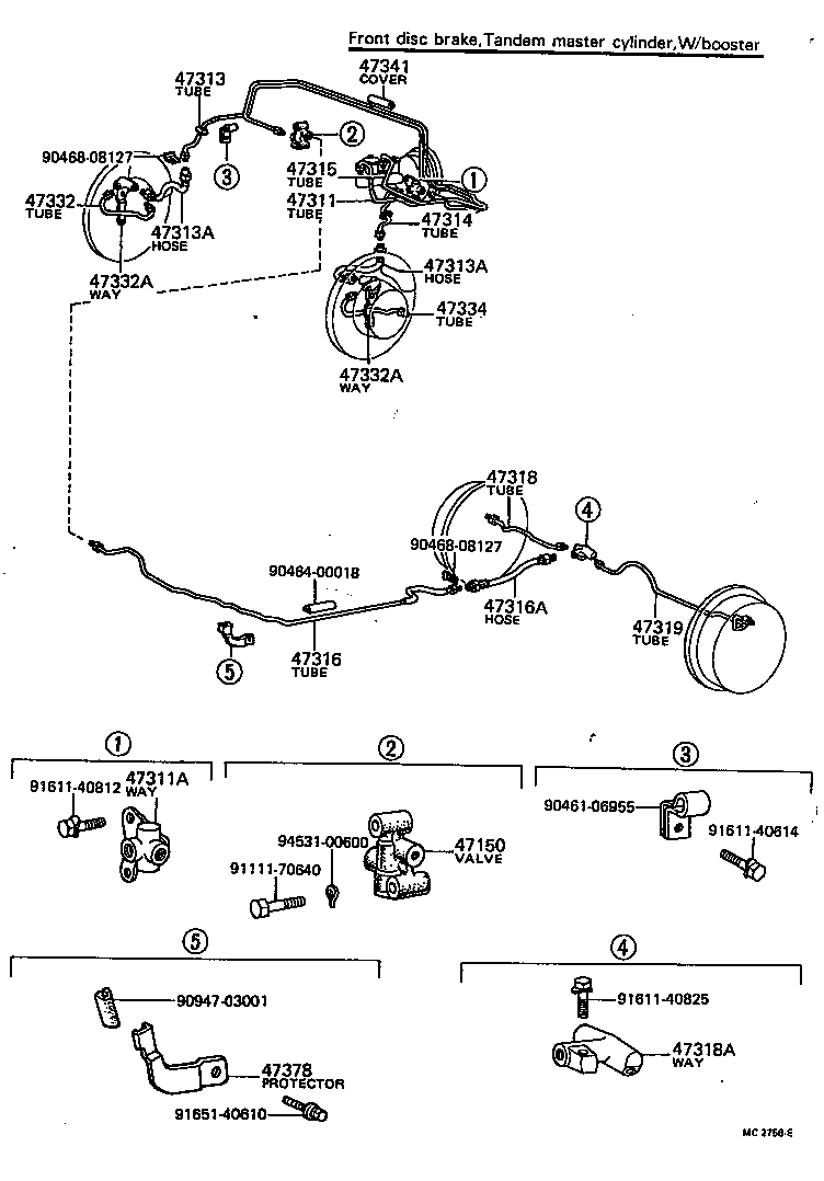 Abrazadera del tubo de freno