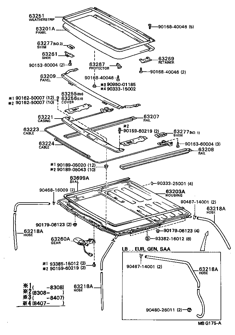 Panel & Back Window Glass