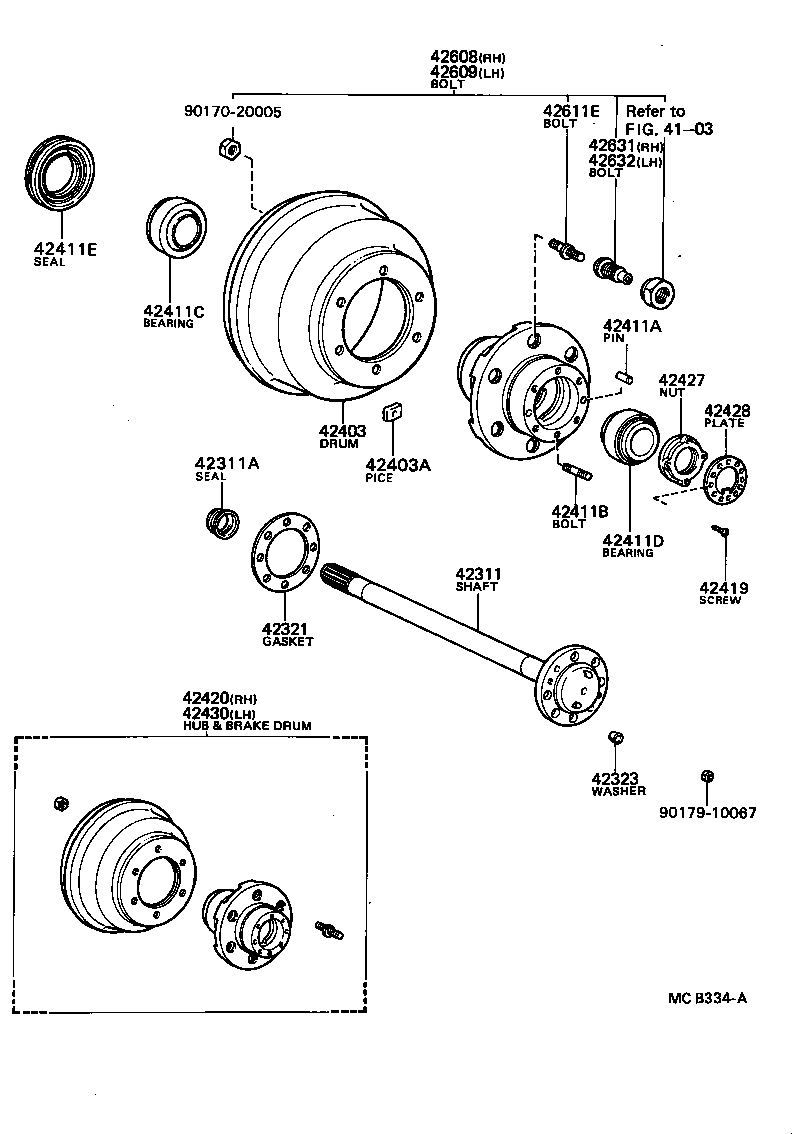 Rear Axle Shaft Hub