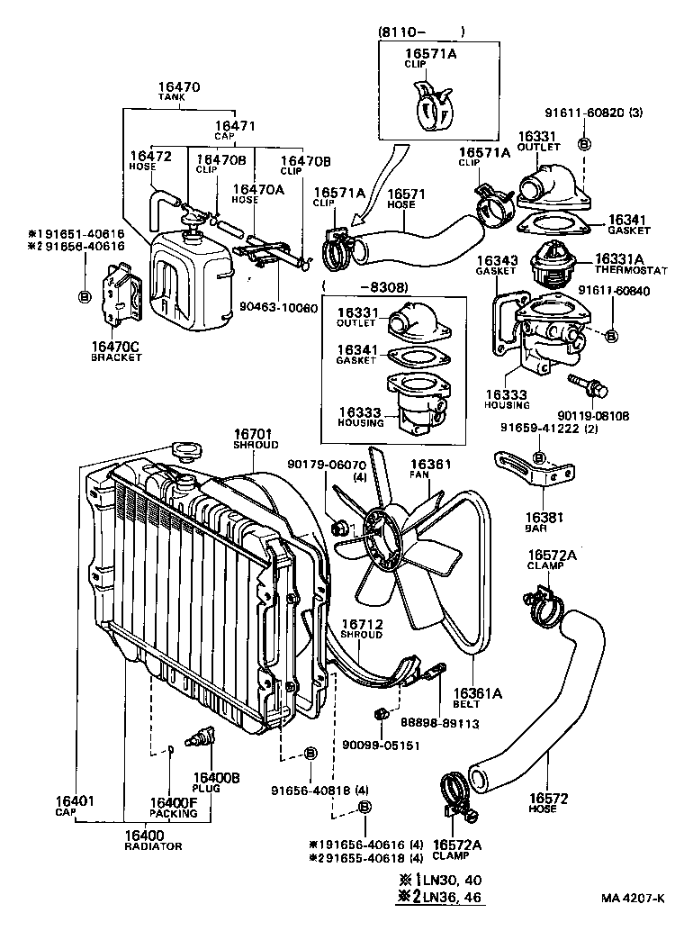 Radiator Water Outlet
