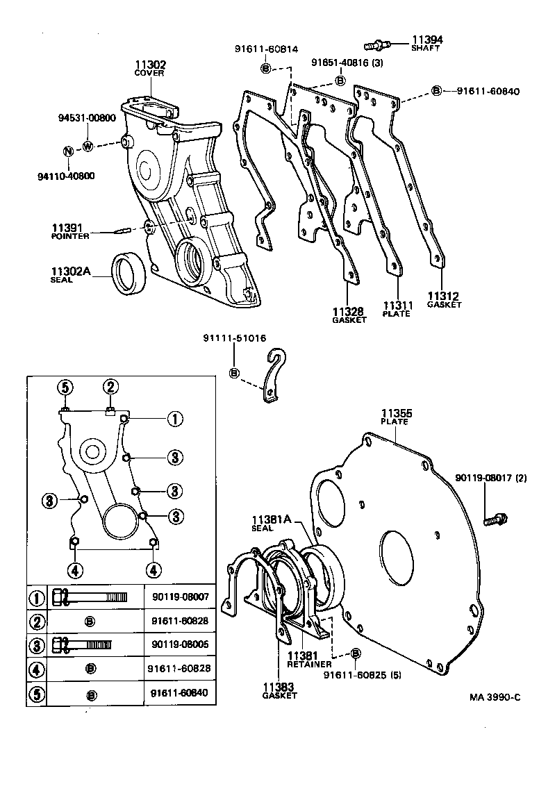 Timing Gear Cover & Rear End Plate