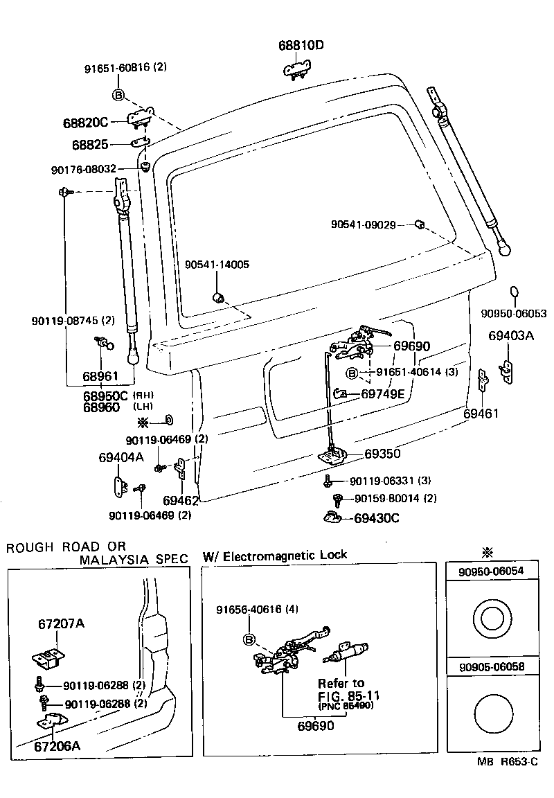 Back Door Lock Hinge