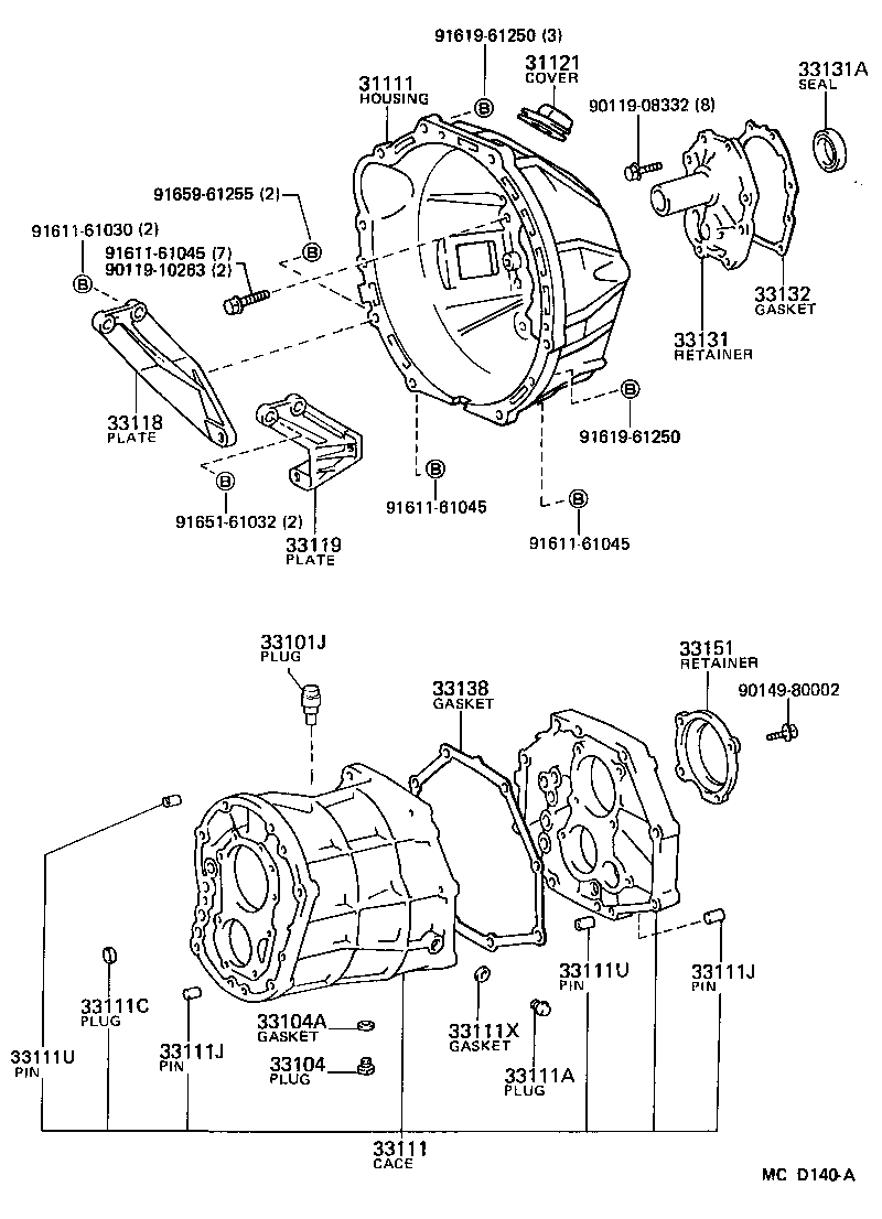 Clutch Housing + Transmission Case