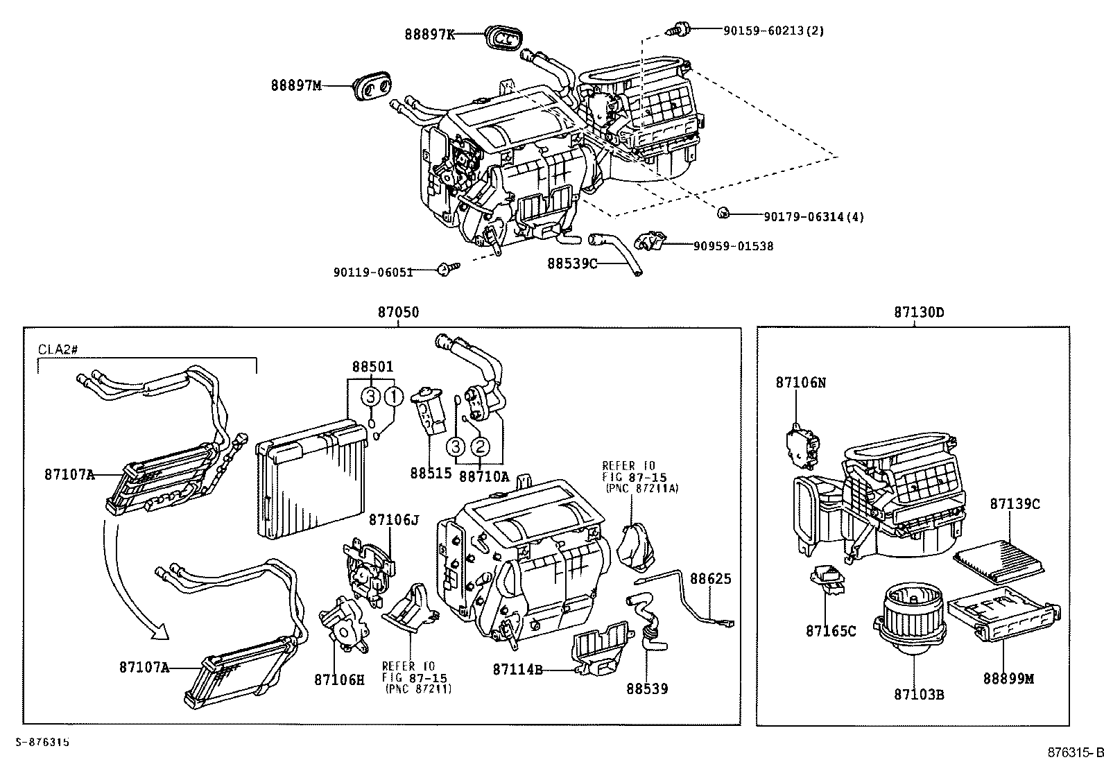 87107-42160 Unit Sub-Assy, Heater Radiator Toyota | YoshiParts