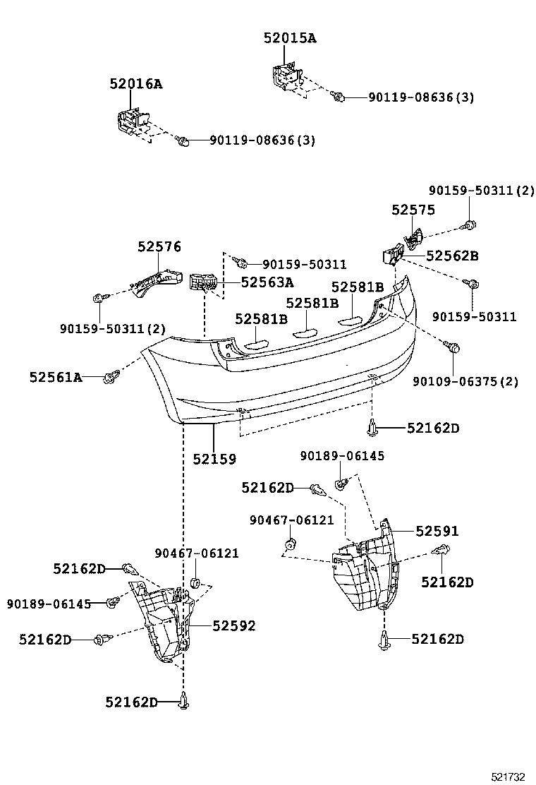 Rear Bumper & Bumper Stay