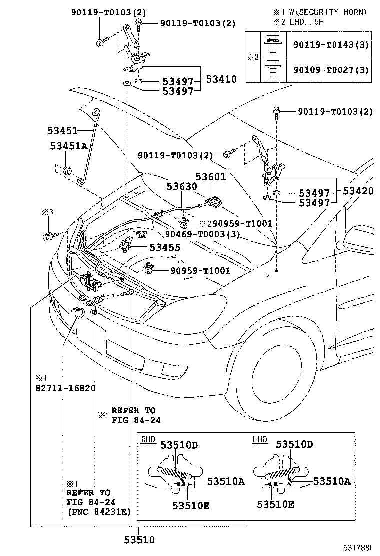 Hood Lock & Hinge