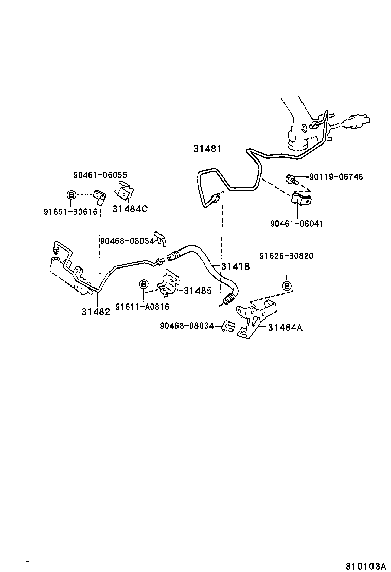 Clutch Pedal Flexible Hose