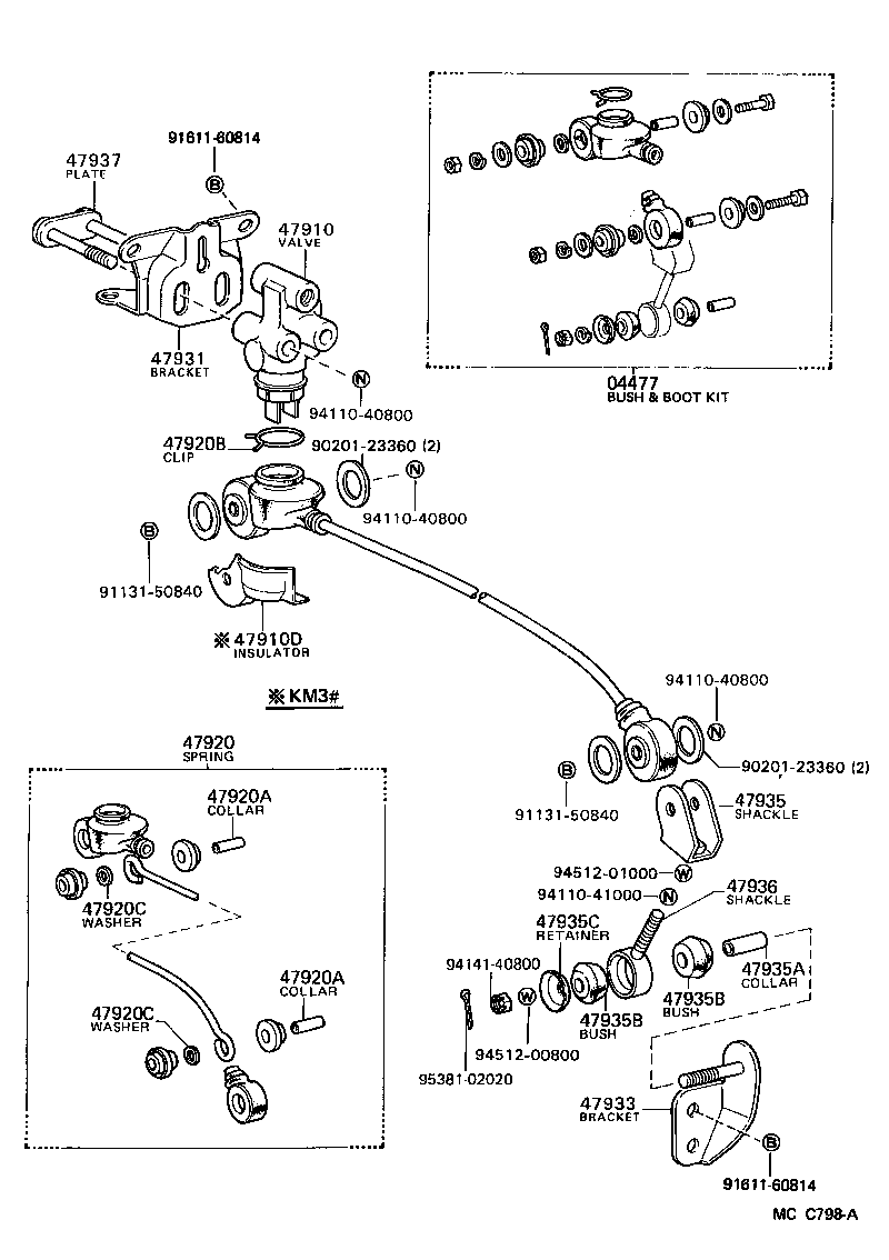 Abrazadera del tubo de freno