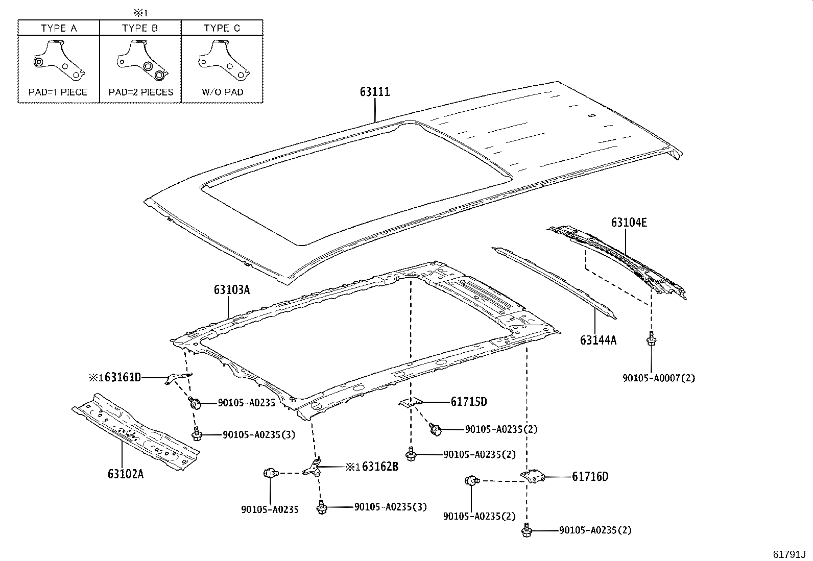 Panel & Back Window Glass