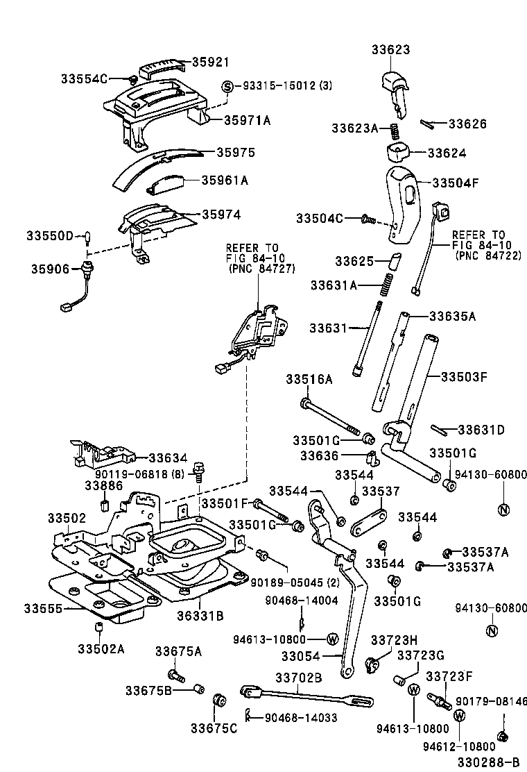 Palanca de cambios y retenedor