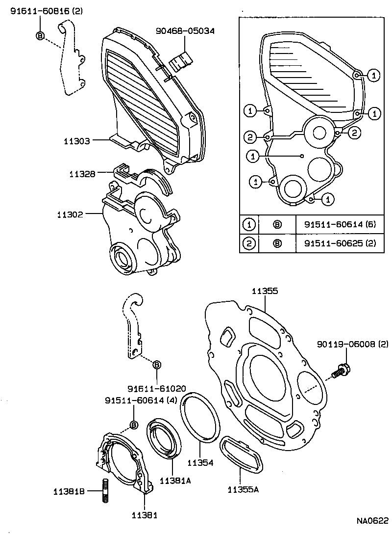 Timing Gear Cover & Rear End Plate