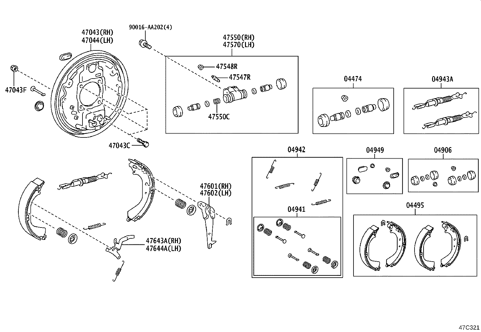 Rear Drum Brake Wheel Cylinder Backing Plate