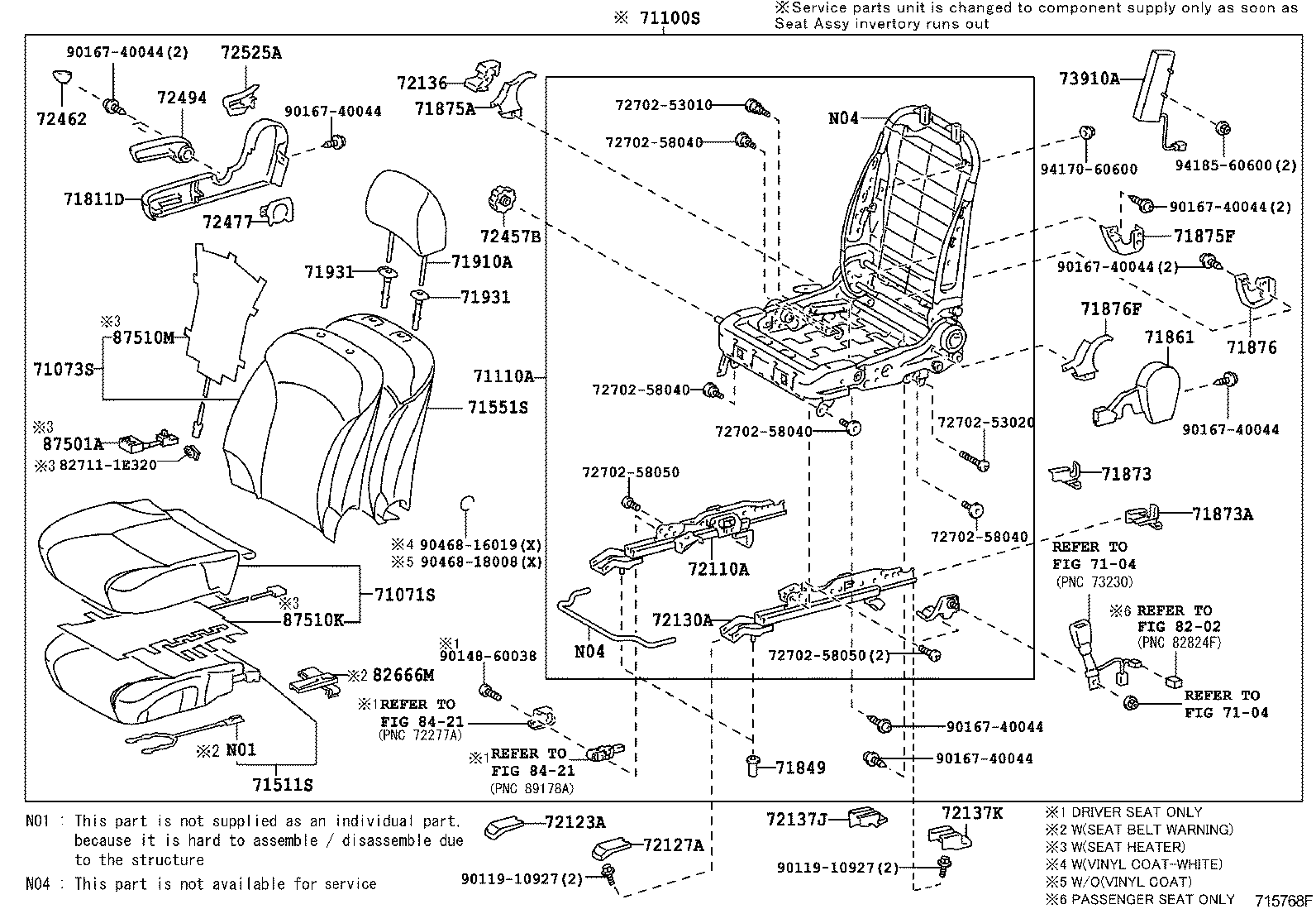 Front Seat & Seat Track