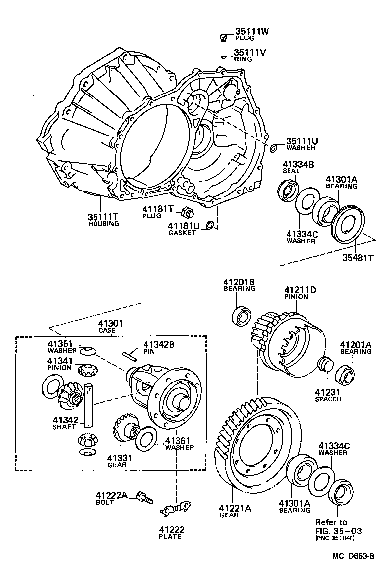 Rear Axle Housing Differential