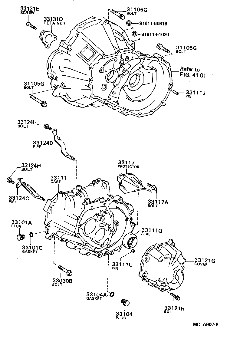 Clutch Housing + Transmission Case