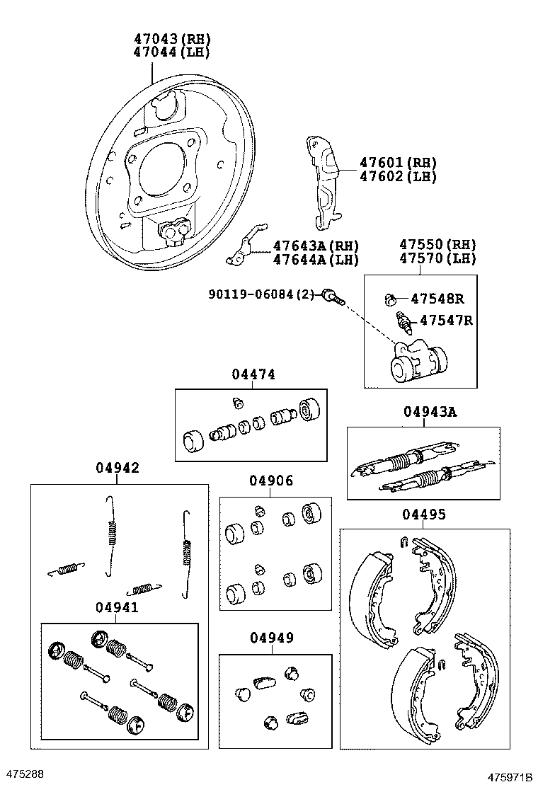 Toyota Genuine Parts Brake Plate Sub-Assembly 47044-06030 - OEM Quality Replacement
