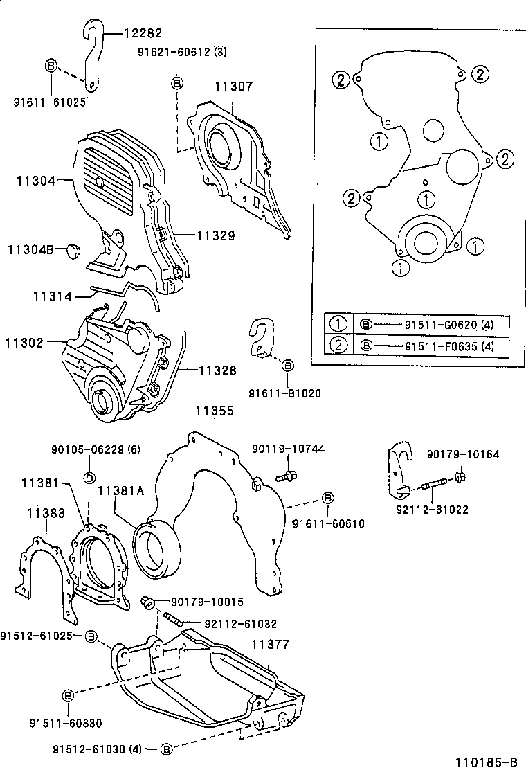 Timing Gear Cover & Rear End Plate