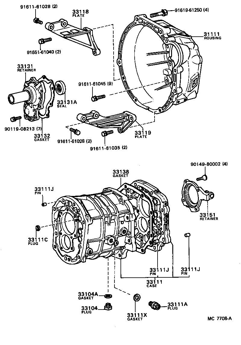 Clutch Housing + Transmission Case