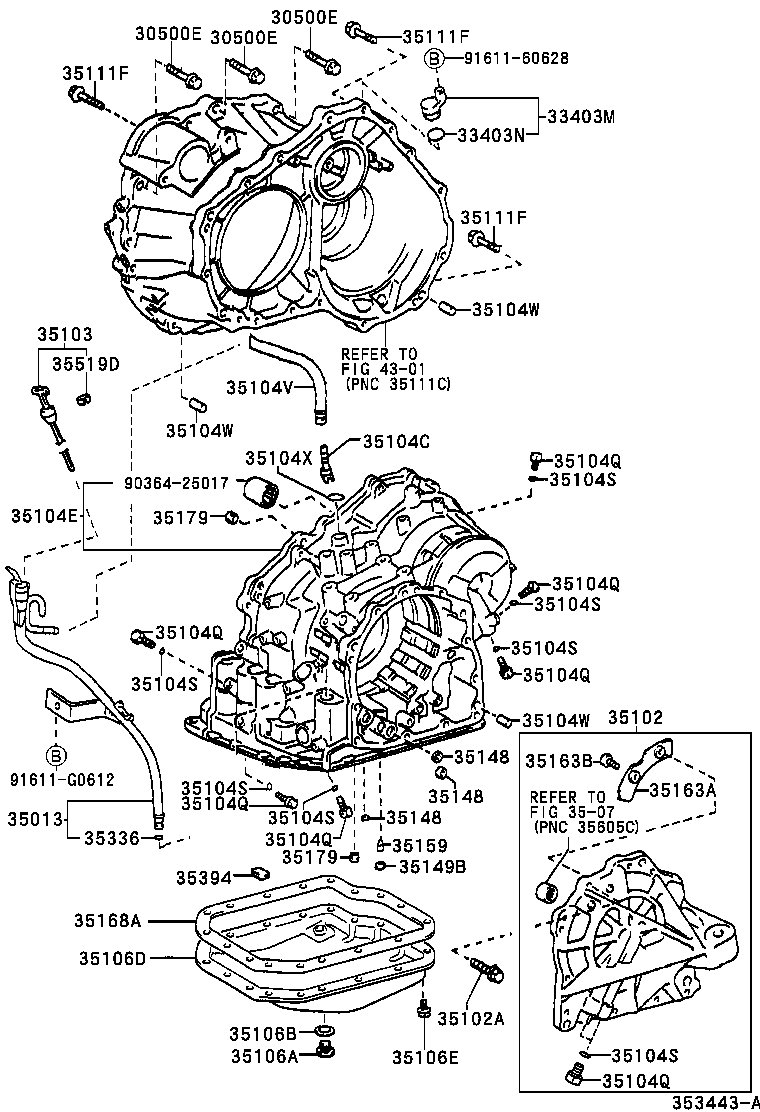 Transmission Case & Oil Pan