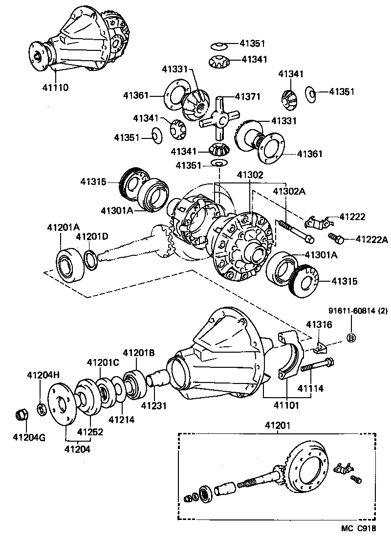 Rear Axle Housing Differential