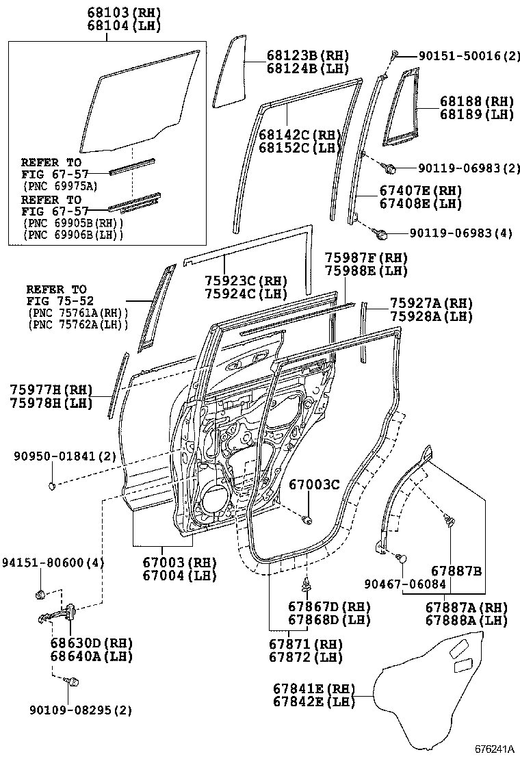 Rear Door Panel & Glass