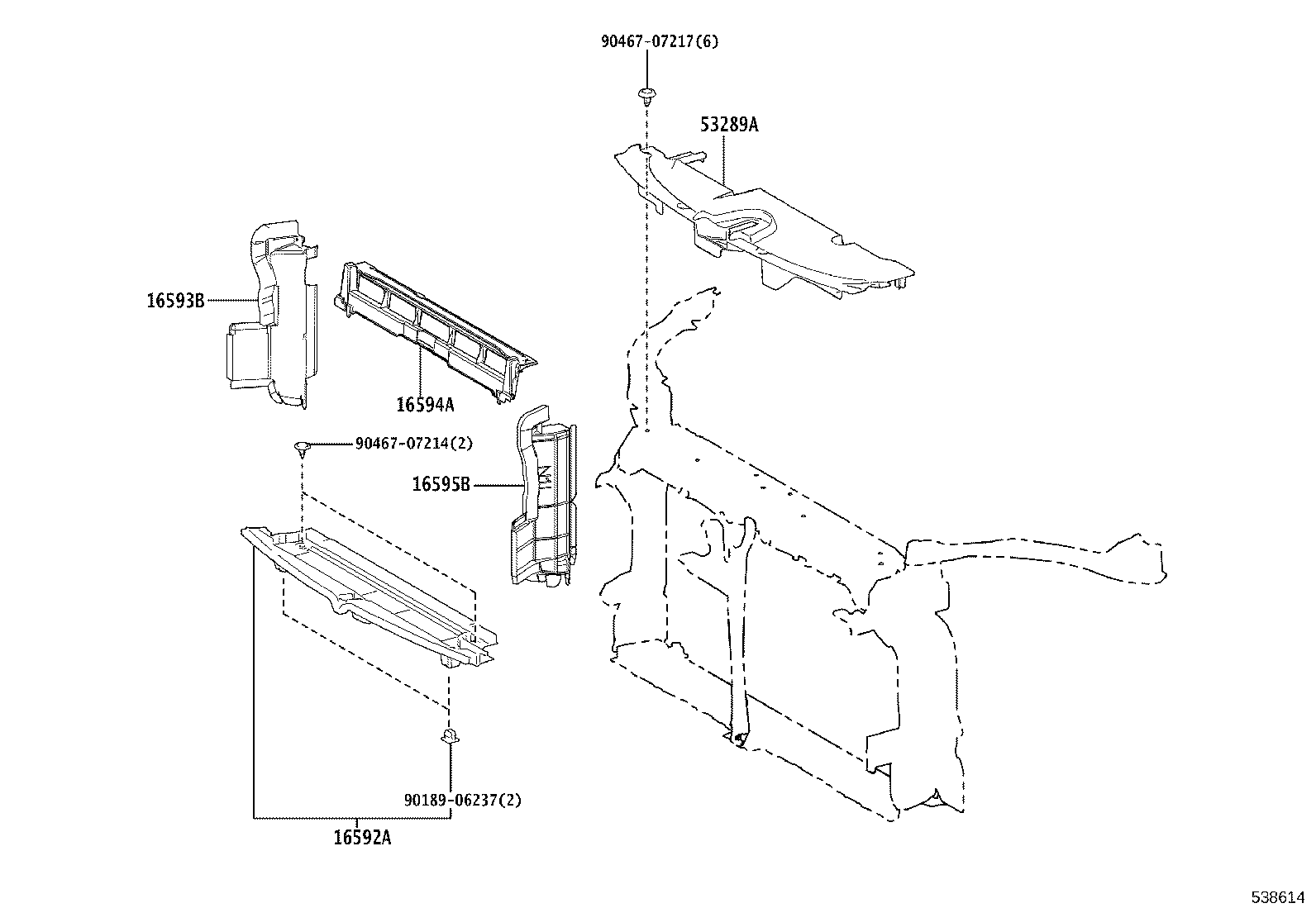 Front Fender Apron Dash Panel