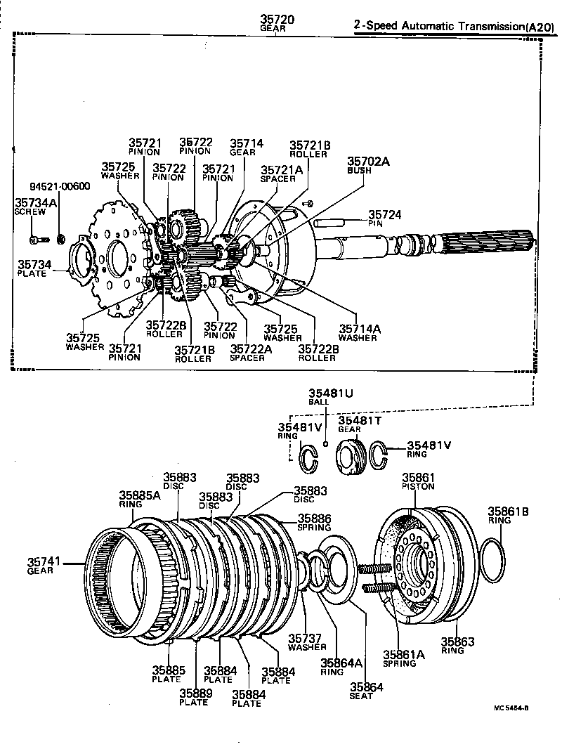 Planetary Gear, Reverse Piston & Counter Gear