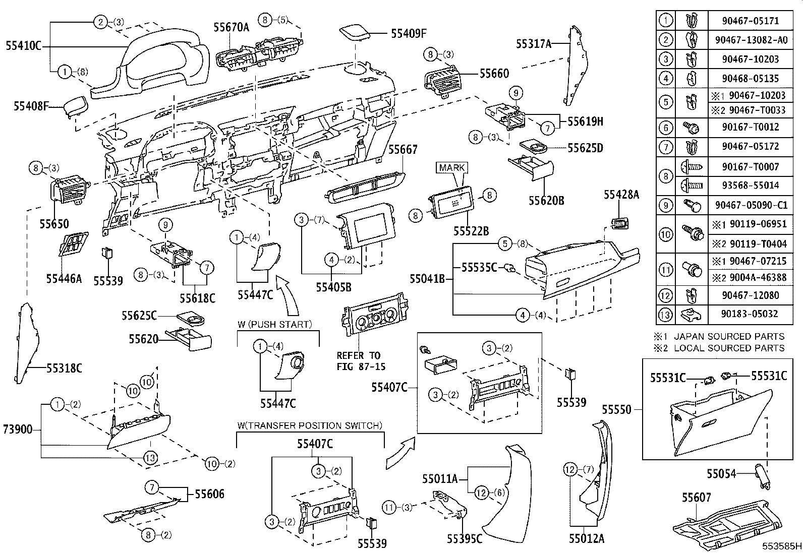 Instrument Panel Glove Compartment