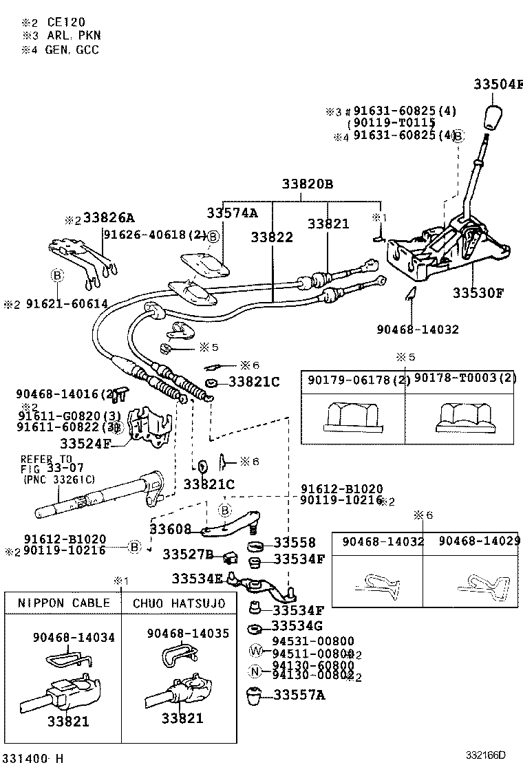 Shift Lever & Retainer