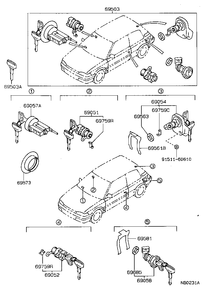 Juego de cilindro de cerradura