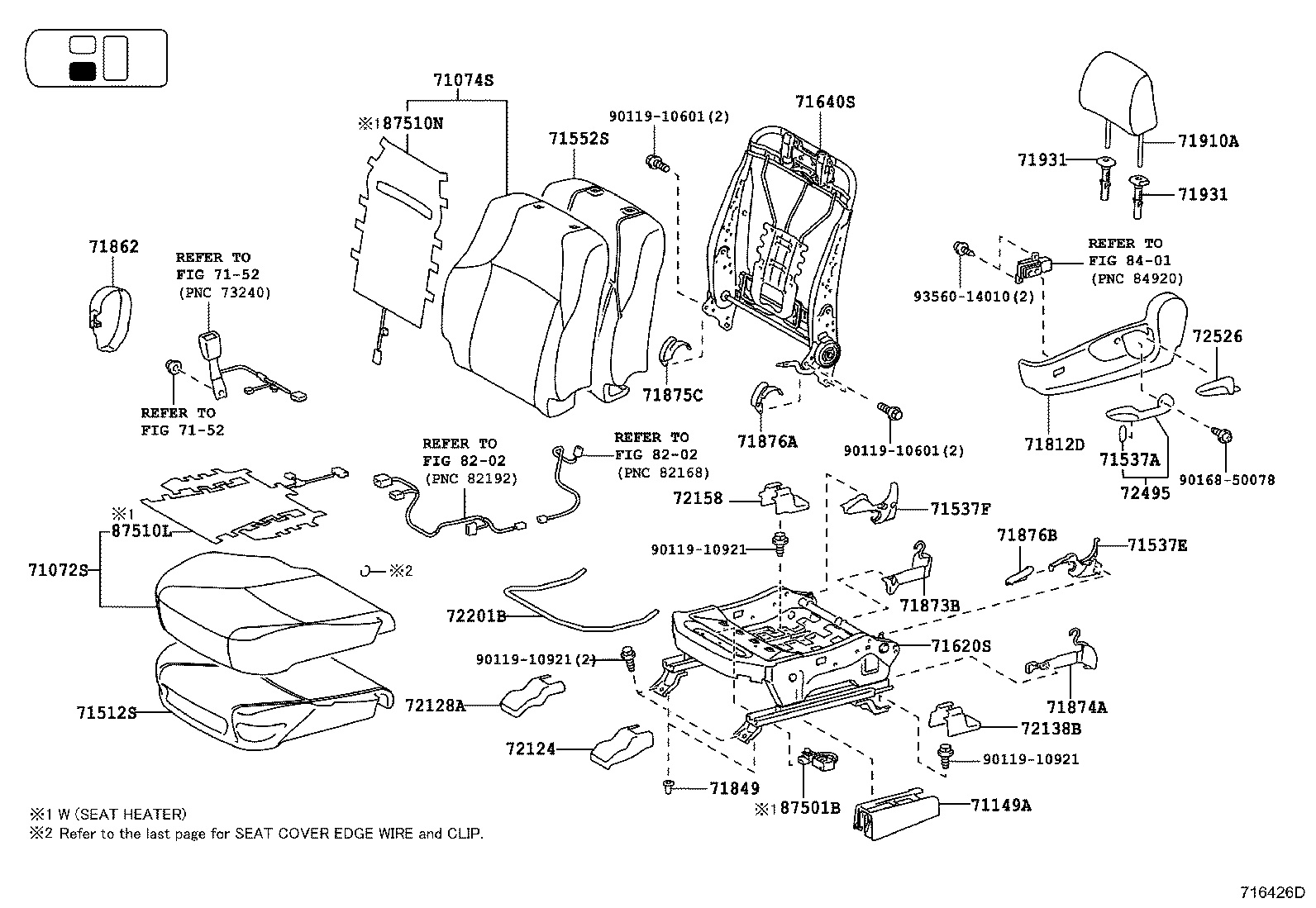 Asiento y pista del asiento
