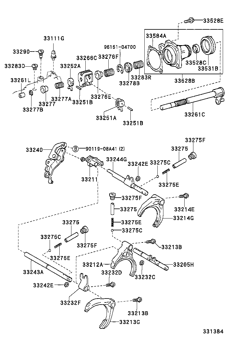 Gear Shift Fork Lever Shaft