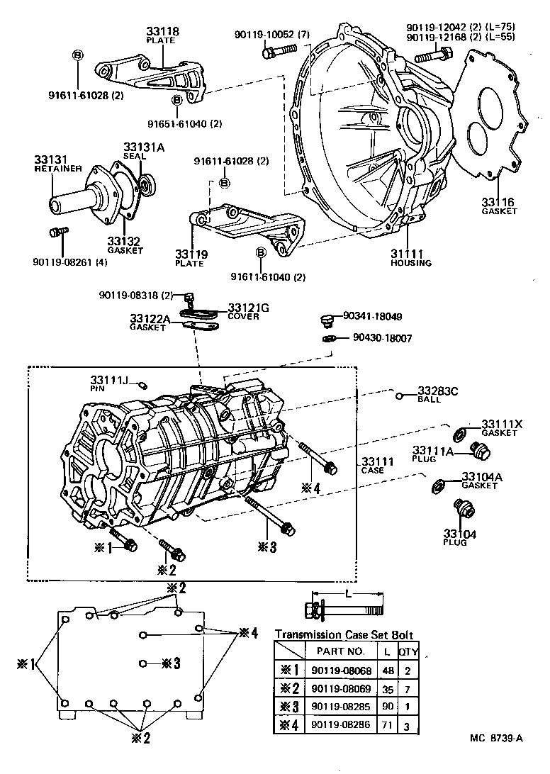 Clutch Housing + Transmission Case