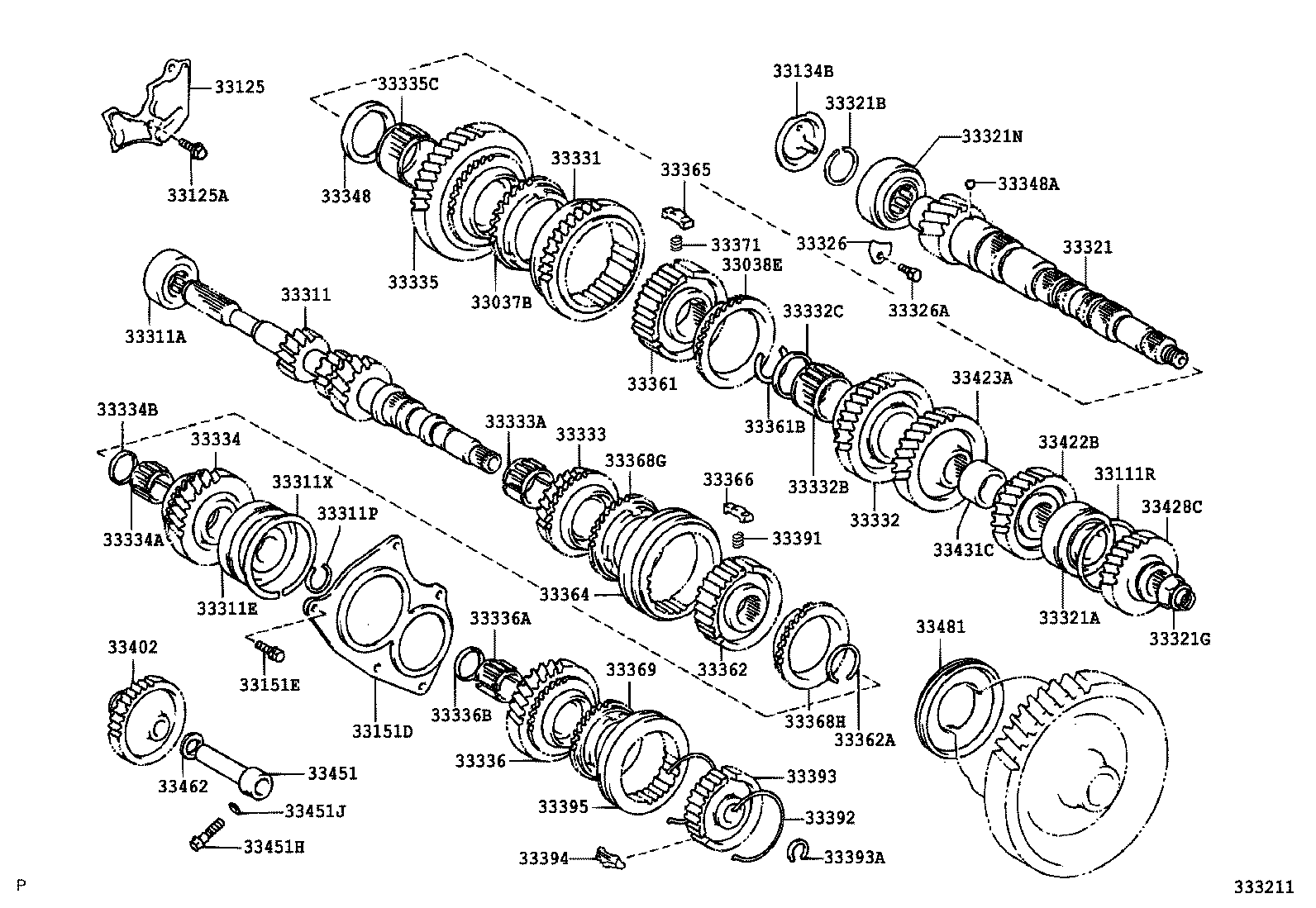 33428-12110 Gear, 5Th Driven Toyota | YoshiParts