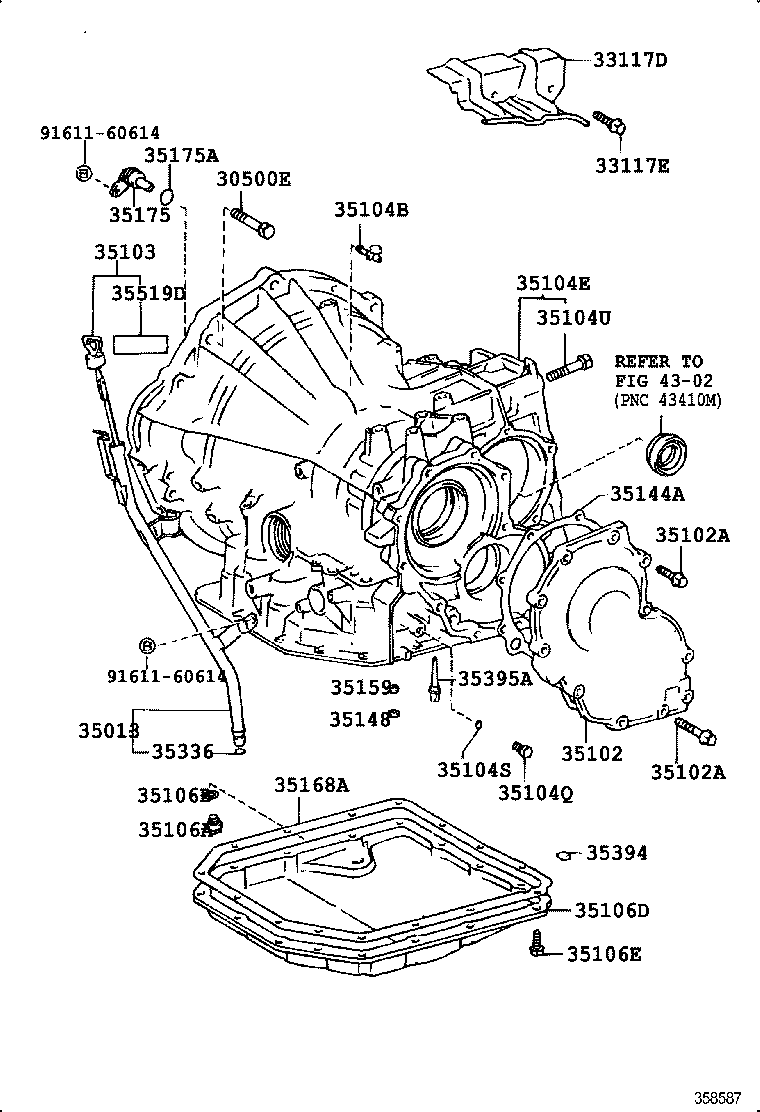 Transmission Case & Oil Pan