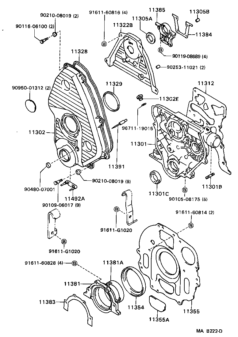 Timing Gear Cover & Rear End Plate