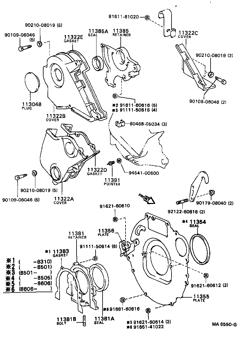 Timing Gear Cover & Rear End Plate