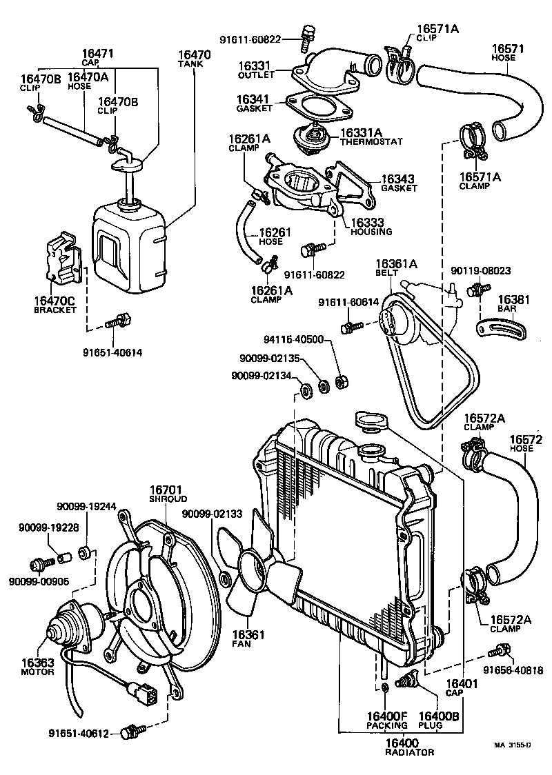 Radiator Water Outlet