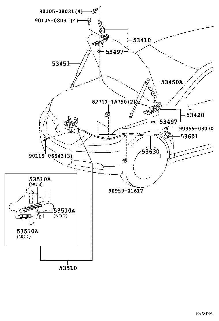 Hood Lock & Hinge