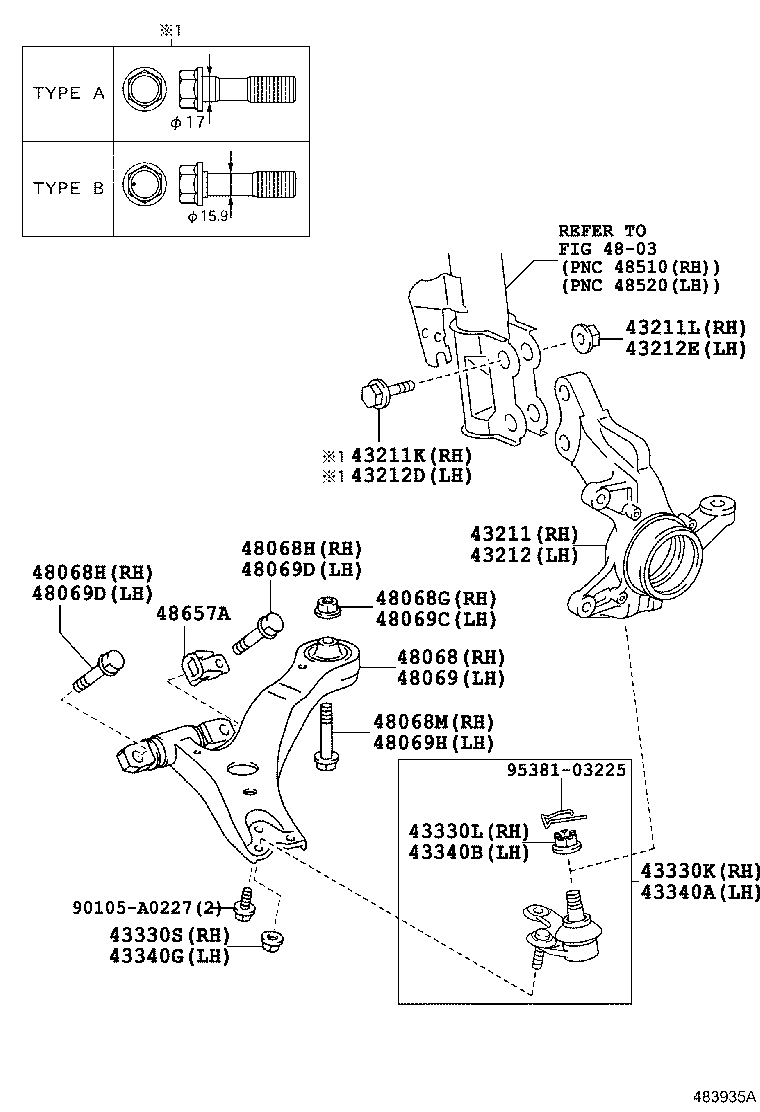 Front Axle Arm Steering Knuckle
