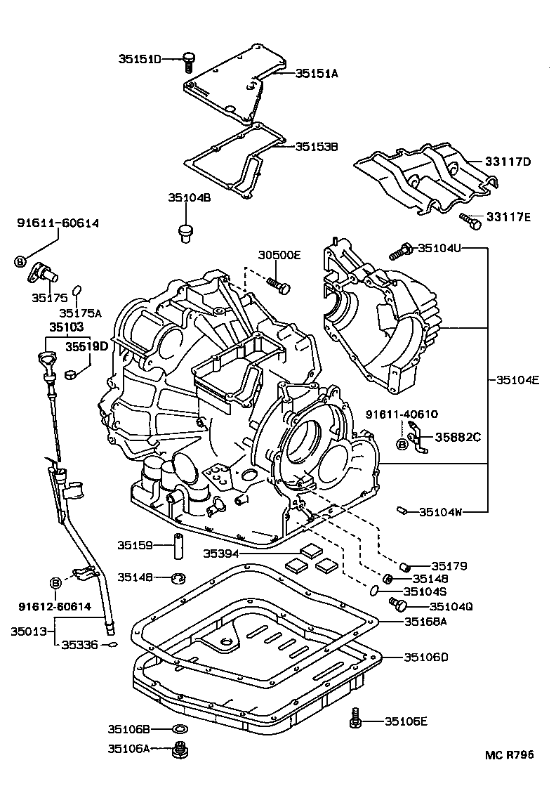 Transmission Case & Oil Pan