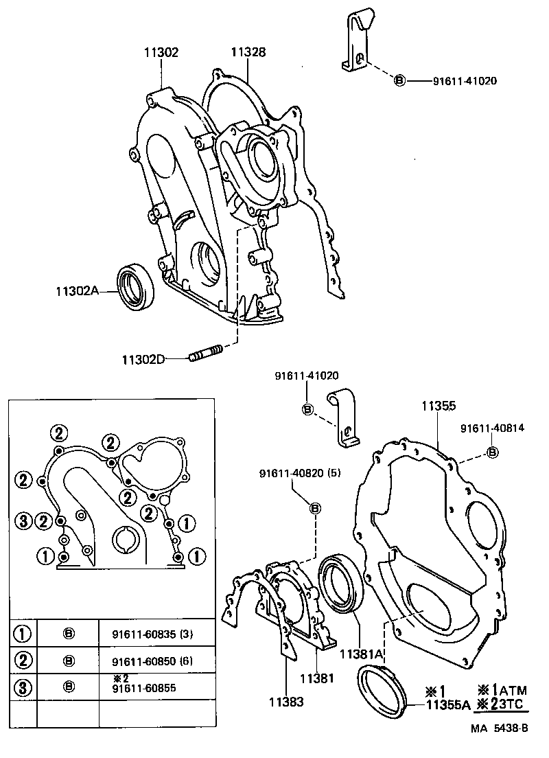 Timing Gear Cover & Rear End Plate