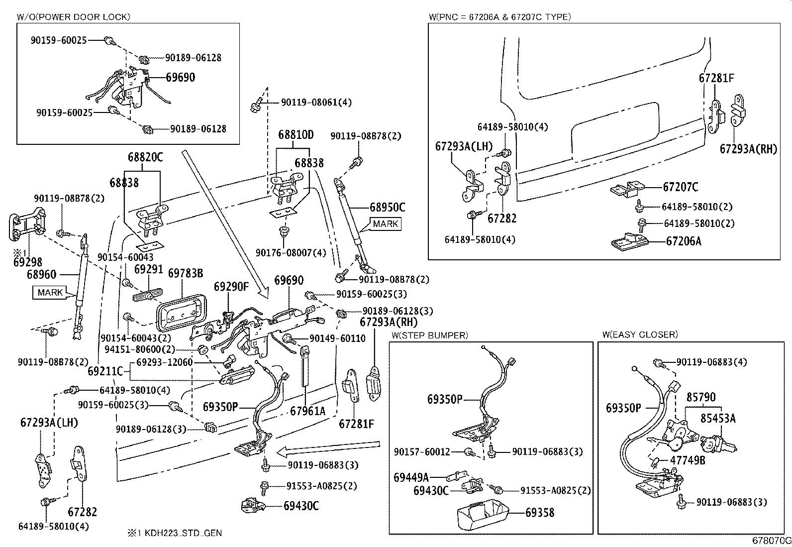 Back Door Lock Hinge