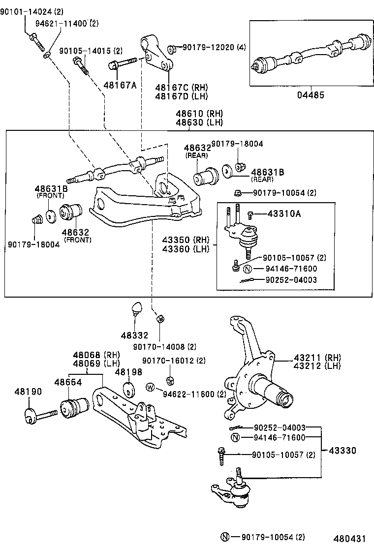 Front Axle Arm Steering Knuckle