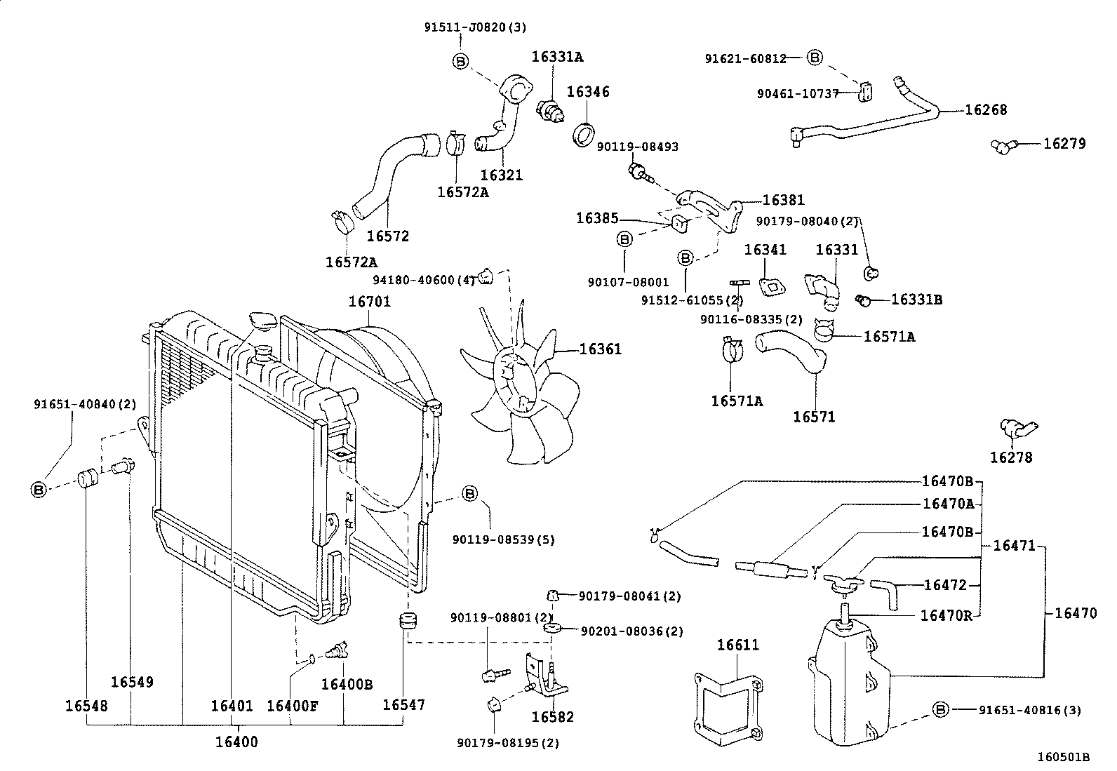Radiator Water Outlet
